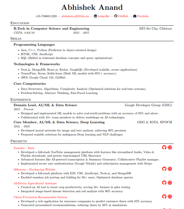 Resume Preview