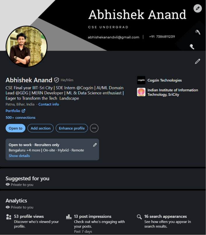LinkedIn preview